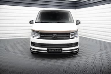 Передній сплітер Maxton V2 Volkswagen T6 (чорний глянець) - фото My Tuning Lab