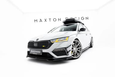 Канарди (аеродинамічні накладки переднього бампера) Maxton Skoda Octavia RS Mk4 - фото My Tuning Lab