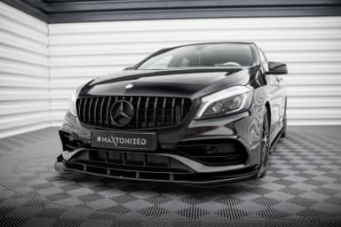 Передній сплітер Street Pro + Flaps Maxton Mercedes-Benz A AMG-Line W176 Facelift - фото My Tuning Lab
