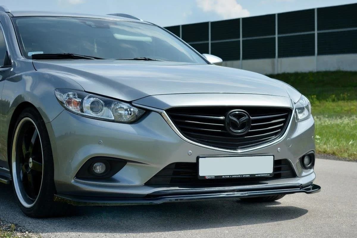 Передній сплітер Maxton V1 Mazda 6 GJ (MK3) (чорний глянець) - фото My Tuning Lab