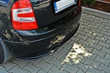 Задній сплітер Maxton Skoda Fabia MK1 RS (чорний глянець) - фото My Tuning Lab