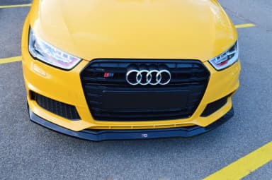 Передній сплітер Maxton Audi S1 8X (чорний глянець) - фото My Tuning Lab
