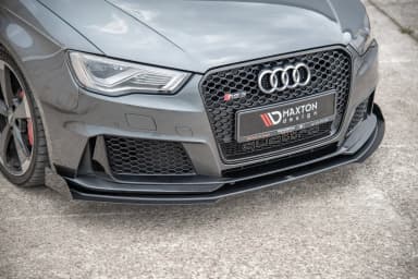 Передній сплітер Street Pro + Flaps Maxton Audi RS3 8V Sportback - фото My Tuning Lab
