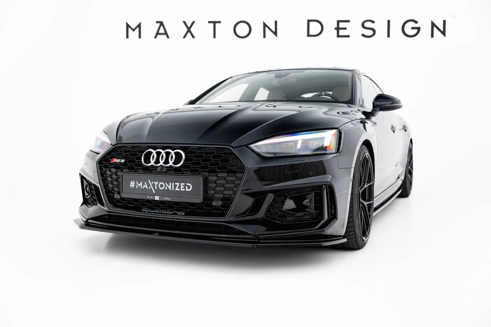 Передній сплітер V.2 Maxton Audi RS5 Coupe / Sportback F5 - фото My Tuning Lab