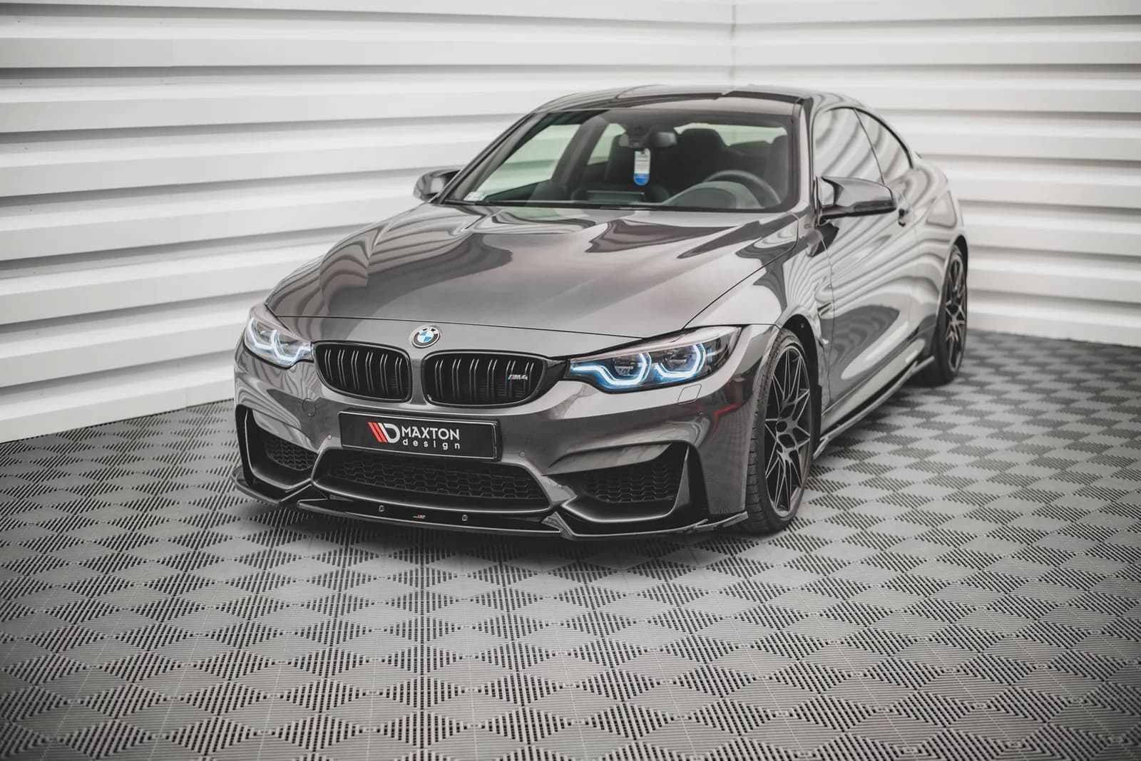 Передній сплітер Maxton BMW M4 F82 (чорний глянець) - фото My Tuning Lab