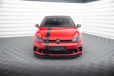 Передній сплітер Maxton Volkswagen Golf MK7 GTI Clubsport (чорний глянець) - фото My Tuning Lab
