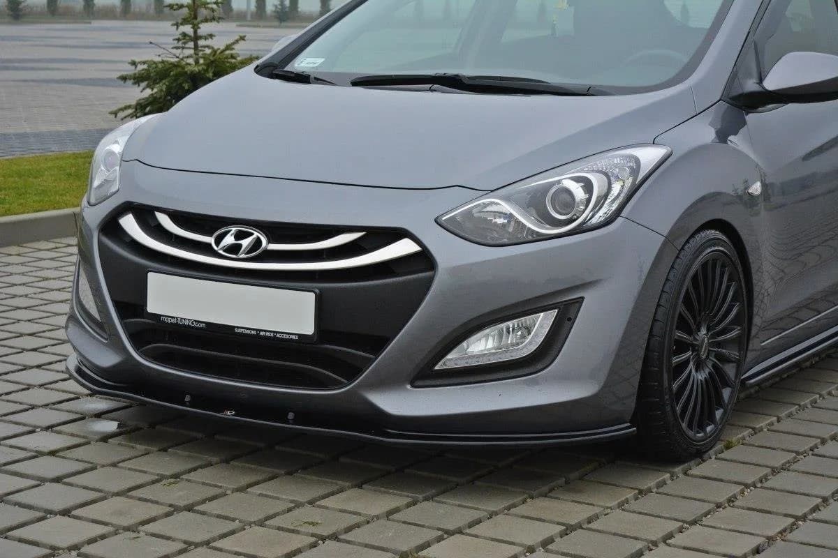 Передній сплітер Maxton Hyundai i30 MK2 (чорний глянець) - фото My Tuning Lab
