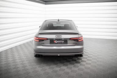 Задня накладка Maxton Audi A4 S-line B9 (Wersja z pojedynczą końcówką Вихлопu z jednej strony) - фото My Tuning Lab
