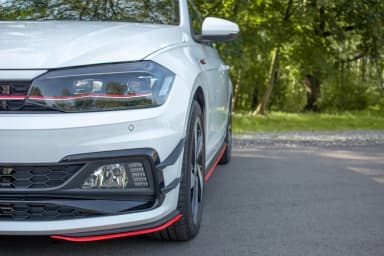Передні бічні сплітери Maxton Volkswagen Polo GTI / R-line Mk6 - фото My Tuning Lab