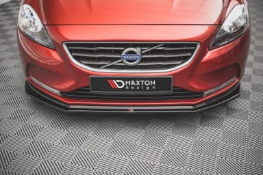 Передній сплітер Maxton Volvo V40 (чорний глянець) - фото My Tuning Lab