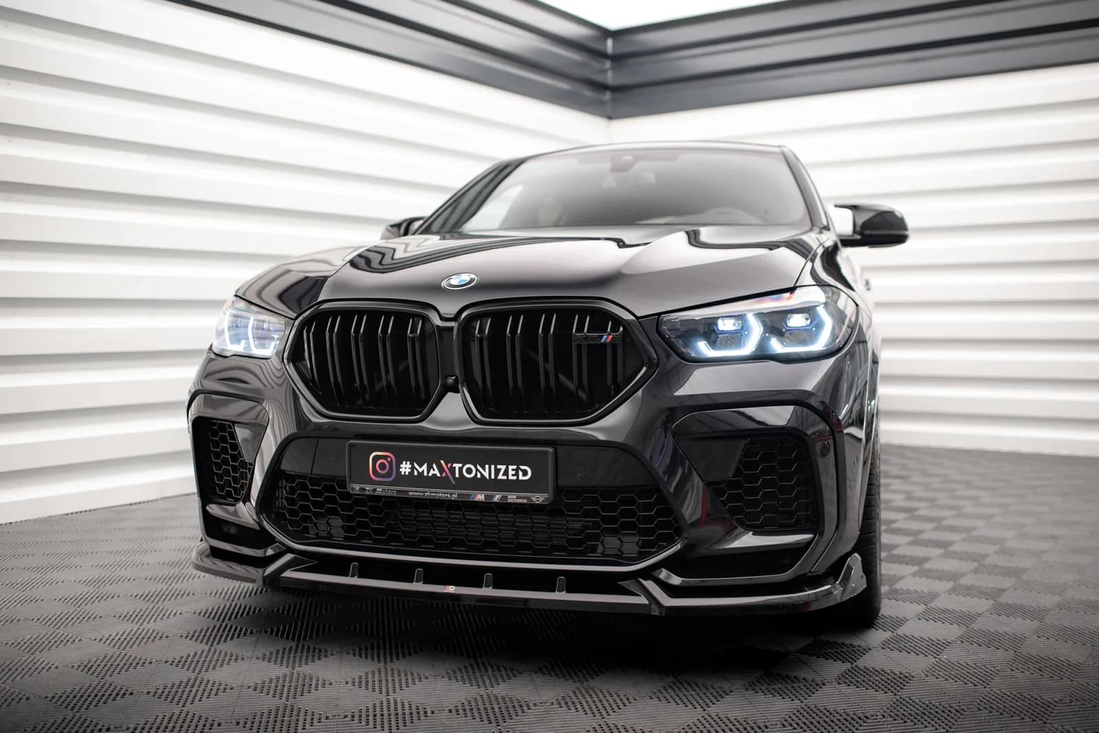 Передній сплітер V.2 Maxton BMW X6 M F96 - фото My Tuning Lab