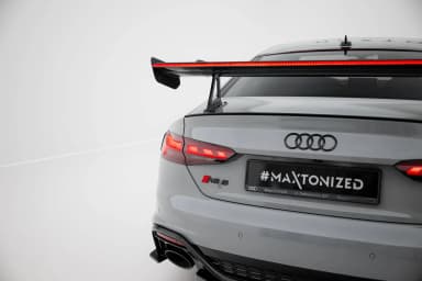 Karbonowy Spoiler Z Górnymi Mocowaniami + LED Maxton Audi A5 / A5 S-Line / S5 / RS5 Coupe F5 / F5 Facelift - фото My Tuning Lab