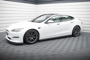 Накладки на пороги V.2 Maxton Tesla Model S Plaid Mk1 Facelift - фото My Tuning Lab