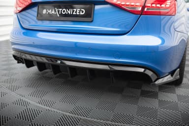 Задня накладка Maxton Audi A4 S-Line Sedan / Avant B8 (Wersja z podwójną końcówką Вихлопu z jednej strony) - фото My Tuning Lab