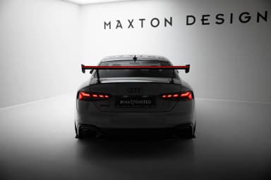 Karbonowy Spoiler Z Zewnętrznymi Wspornikami V.1+ LED Maxton Audi A5 / A5 S-Line / S5 / RS5 Coupe F5 / F5 Facelift - фото My Tuning Lab
