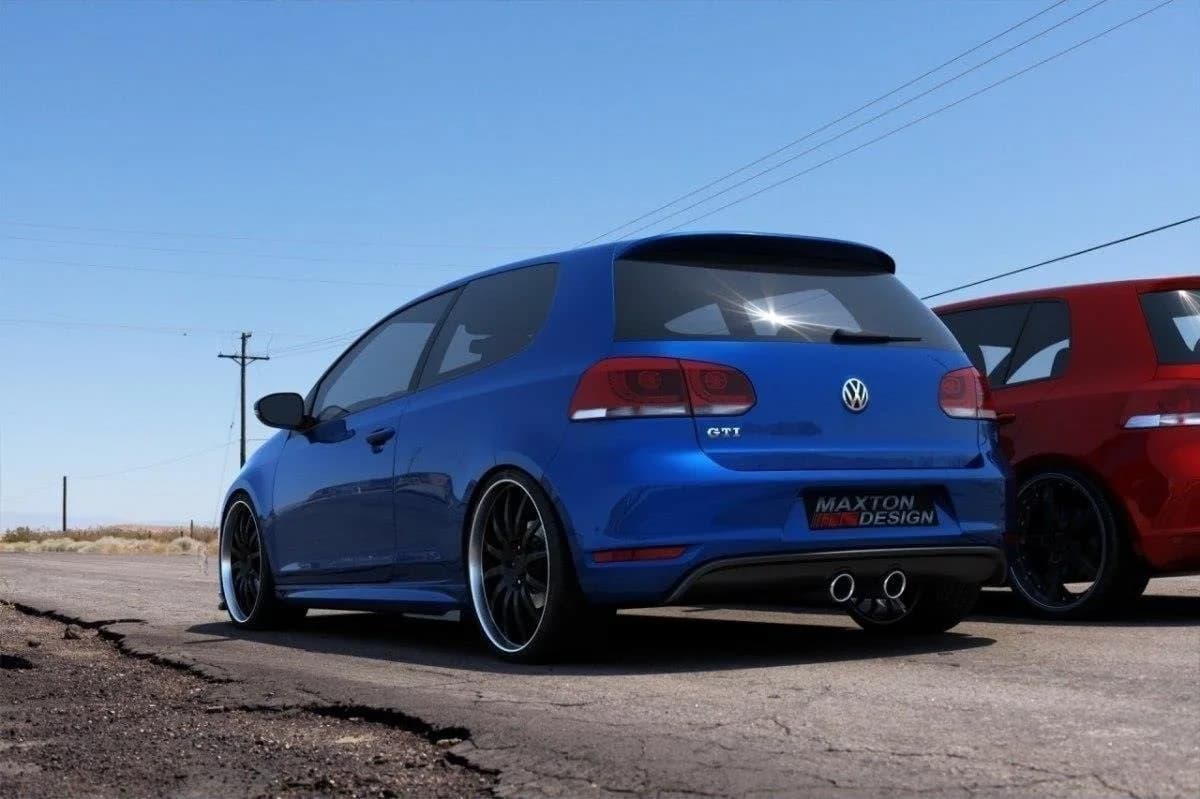 Задній дифузор Maxton Volkswagen Golf MK5 R32 Look do Volkswagen Golf MK6 GTI (чорний глянець) - фото My Tuning Lab