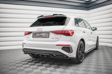 Задній сплітер (Z Dyfuzorem) Maxton Audi A3 S-Line Sportback 8Y - фото My Tuning Lab