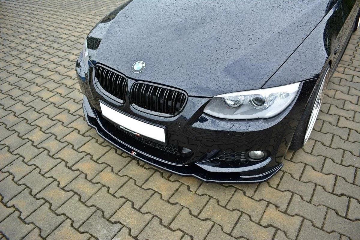 Передній сплітер Maxton V2 BMW 3 E92 M-пакет рестайлінг (чорний глянець) - фото My Tuning Lab