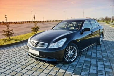 Накладки на пороги Maxton Infiniti G37 Sedan (чорний глянець) - фото My Tuning Lab
