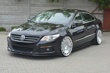 Передній сплітер Maxton V2 Volkswagen Passat CC Standard (чорний глянець) - фото My Tuning Lab