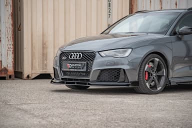 Передній сплітер Street Pro + Flaps Maxton Audi RS3 8V Sportback - фото My Tuning Lab