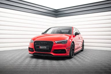 Канарди (аеродинамічні накладки переднього бампера) Maxton Audi S3 / A3 S-Line 8V Sedan / Cabrio - фото My Tuning Lab
