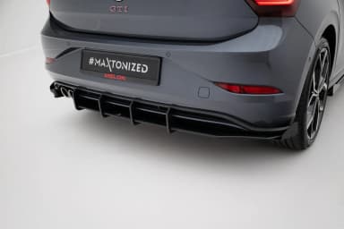 Задній дифузор Street Pro + Flaps Maxton Volkswagen Polo GTI Mk6 Facelift - фото My Tuning Lab