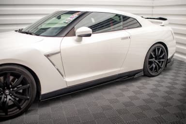 Накладки на пороги + Flaps Maxton Nissan GTR R35 Facelift - фото My Tuning Lab