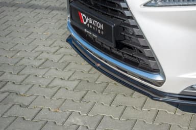 Передній сплітер Maxton Lexus NX рестайлінг (чорний глянець) - фото My Tuning Lab