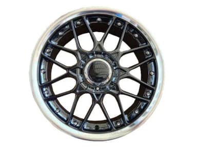 Легкосплавний диск 18" 59 North Wheels D-010 18x10 ET25 5x114,3/120 глянцевий чорний / полірований кант, хромовані заклепки - фото My Tuning Lab