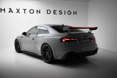 Karbonowy Spoiler Z Zewnętrznymi Wspornikami V.2+ LED Maxton Audi A5 / A5 S-Line / S5 / RS5 Coupe F5 / F5 Facelift - фото My Tuning Lab