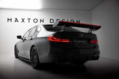 Karbonowy Spoiler Z Wewnętrznymi Wspornikami + LED Maxton BMW 5 / M5 Sedan G30 / F90 - фото My Tuning Lab