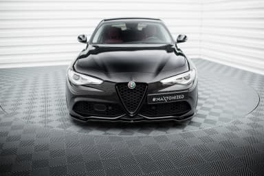 Передній сплітер Maxton V1 Alfa Romeo Giulia Veloce (чорний глянець) - фото My Tuning Lab