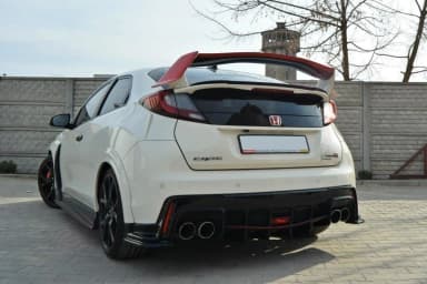 Задній спойлер Maxton V2 Honda Civic IX Type-R (чорний глянець) - фото My Tuning Lab