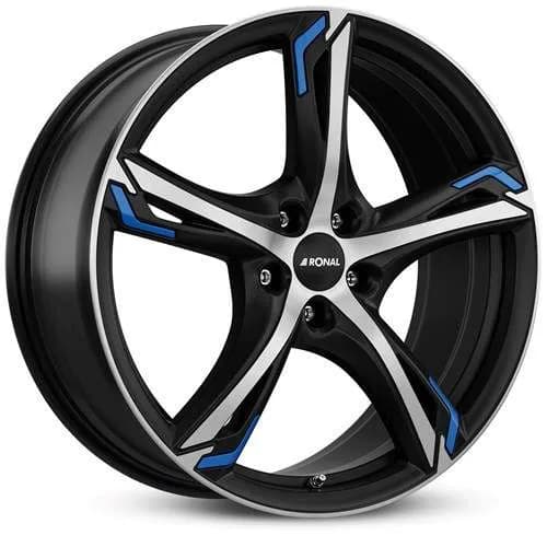 Легкосплавний диск 20" Ronal R62 blue 20x8,5 ET40 5x108 Jetblack-Matt-Frontkopiert - фото My Tuning Lab