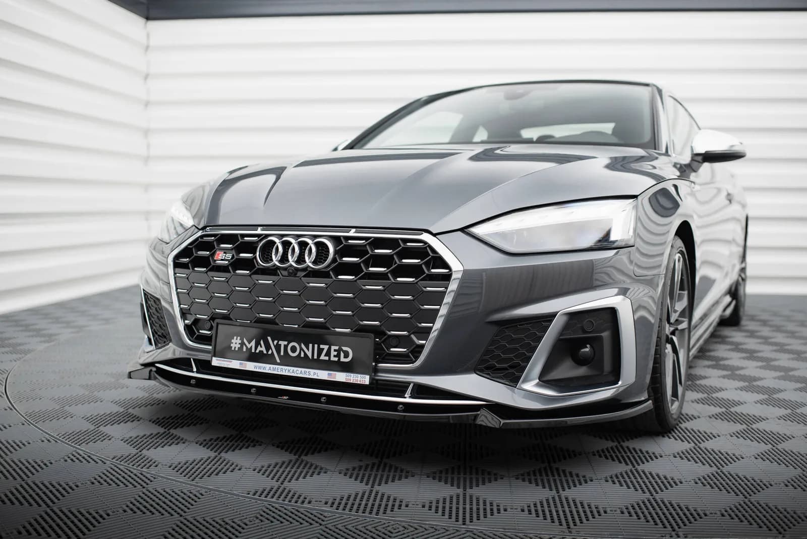 Передній сплітер V.2 Maxton Audi S5 / A5 S-Line F5 Facelift - фото My Tuning Lab