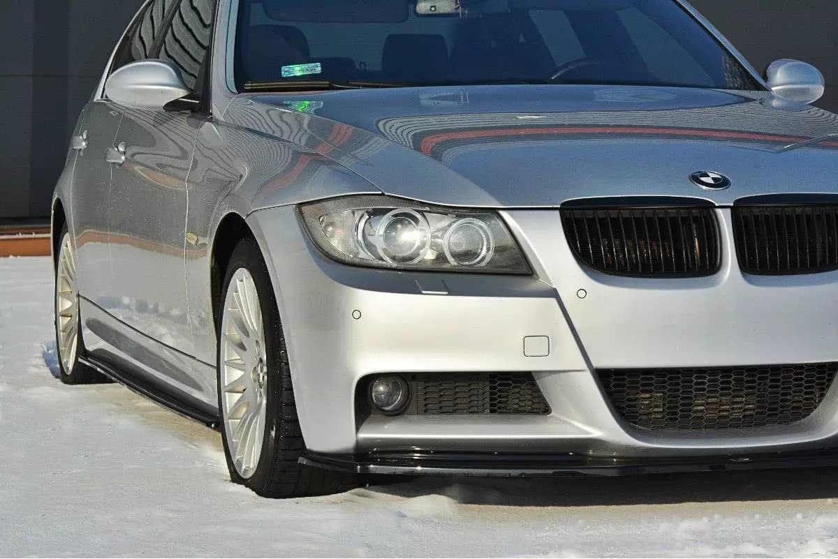 Передній сплітер Maxton V1 BMW 3 E90 M-пакет (чорний глянець) - фото My Tuning Lab