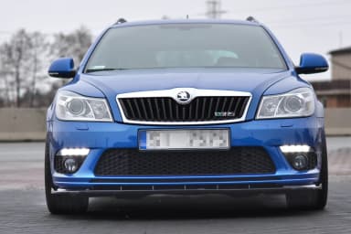 Передній сплітер Maxton V1 Skoda Octavia RS MK2 Facelift (чорний глянець) - фото My Tuning Lab