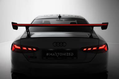Karbonowy Spoiler Z Zewnętrznymi Wspornikami V.2+ LED Maxton Audi A5 / A5 S-Line / S5 / RS5 Coupe F5 / F5 Facelift - фото My Tuning Lab