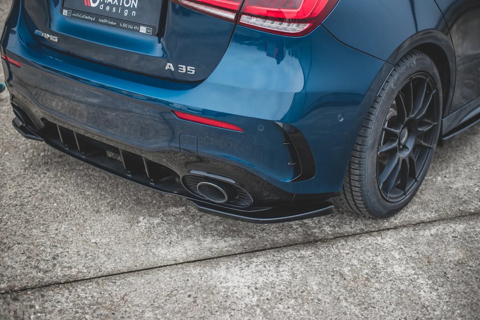 Задні сплітери boczne Maxton Mercedes A35 AMG W177 (чорний глянець) - фото My Tuning Lab