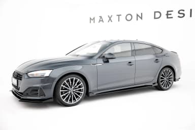 Накладки на пороги Street Pro + Flaps Maxton Audi A5 Sportback F5 Facelift - фото My Tuning Lab