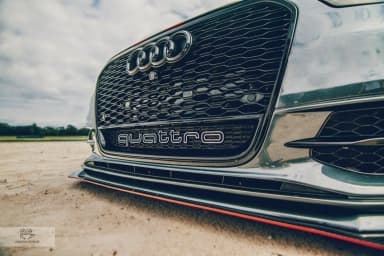 Передній сплітер Maxton Racing Audi A6 C7 S-Line (2 splittery - 1 zestaw) (чорний глянець) - фото My Tuning Lab