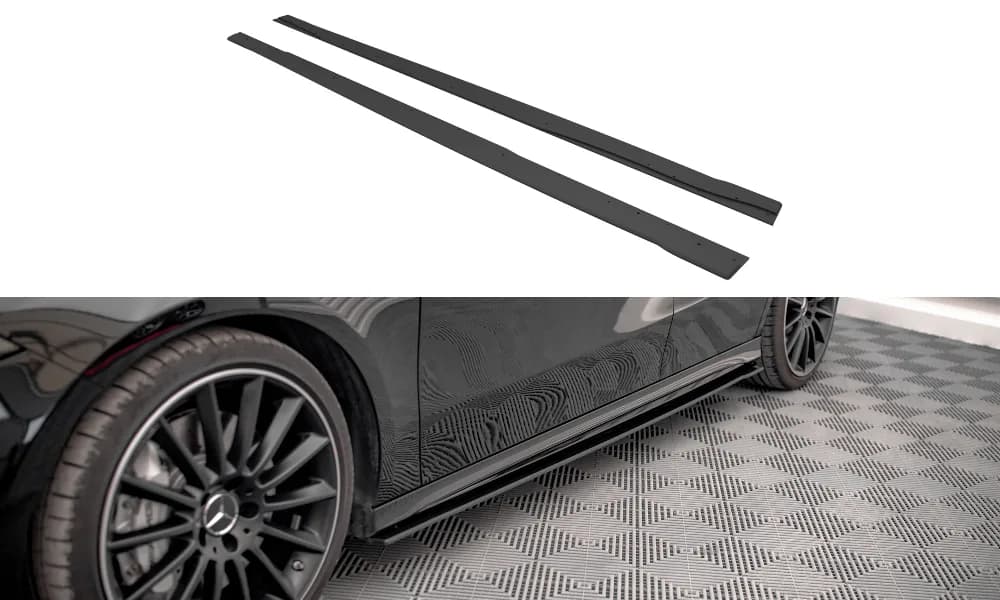 Накладки на пороги Street Pro Maxton Mercedes A35 AMG / AMG-Line Aero Pack W177 - фото My Tuning Lab