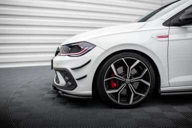 Канарди (аеродинамічні накладки переднього бампера) Maxton Volkswagen Polo GTI Mk6 Facelift - фото My Tuning Lab