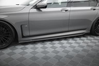 Карбонові бічні сплітери Prepreg Maxton BMW 7 M-пакет G11 Facelift - фото My Tuning Lab