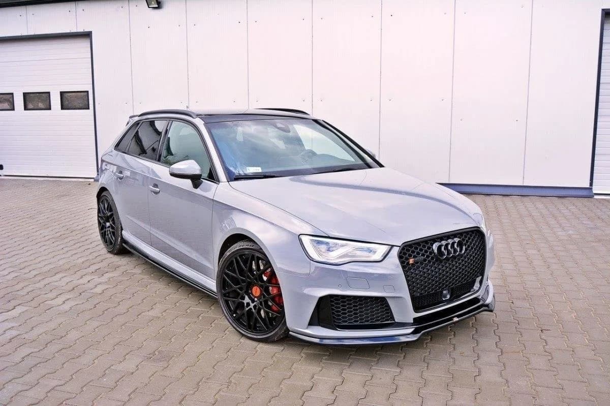 Передній сплітер Maxton V1 Audi RS3 8V Sportback (чорний глянець) - фото My Tuning Lab