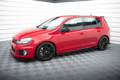 Накладки на пороги Racing Durability + Flaps Maxton Volkswagen Golf GTI Mk6 - фото My Tuning Lab