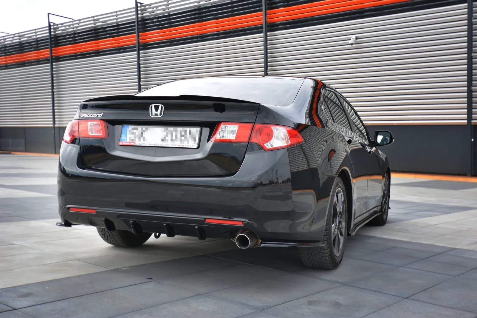 Задня накладка Maxton Honda Accord MK8 (CU) дорестайлінг / Sedan (чорний глянець) - фото My Tuning Lab