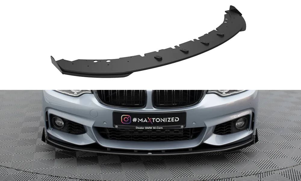 Передній сплітер Street Pro + Flaps Maxton BMW 4 Coupe / Gran Coupe / Cabrio M-пакет F32 / F36 / F33 - фото My Tuning Lab