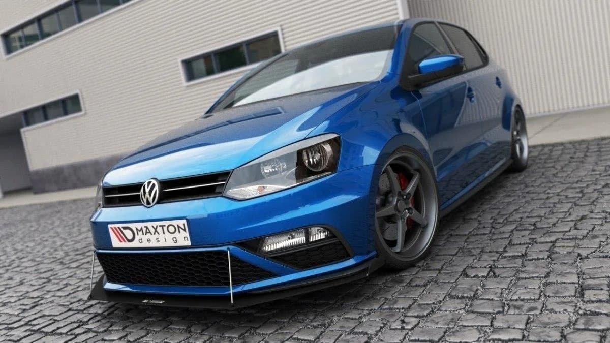 Передній сплітер Racing (ze skrzydłami) Maxton Volkswagen Polo GTI Mk5 Facelift - фото My Tuning Lab